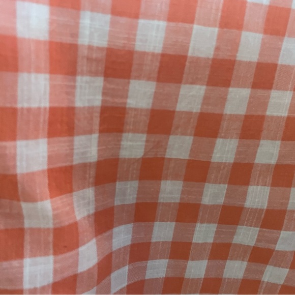 Columbia Women's Orange and White Checkered Blouse, Size XL - Picture 4 of 4